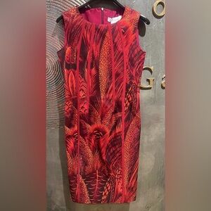 NWT INTREND by MaxMara Elegant Red floral midi Dress